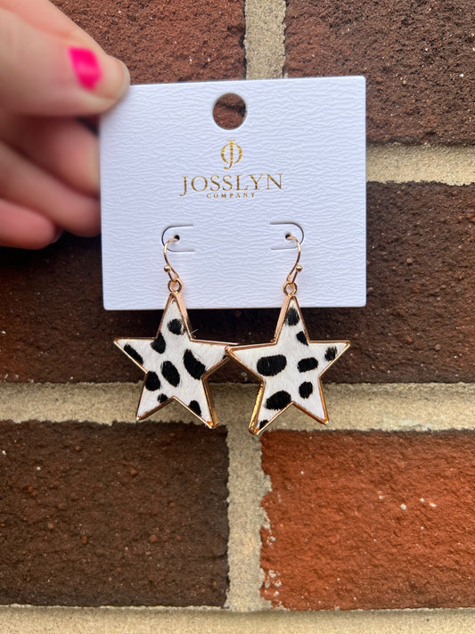 Cow Star Earrings