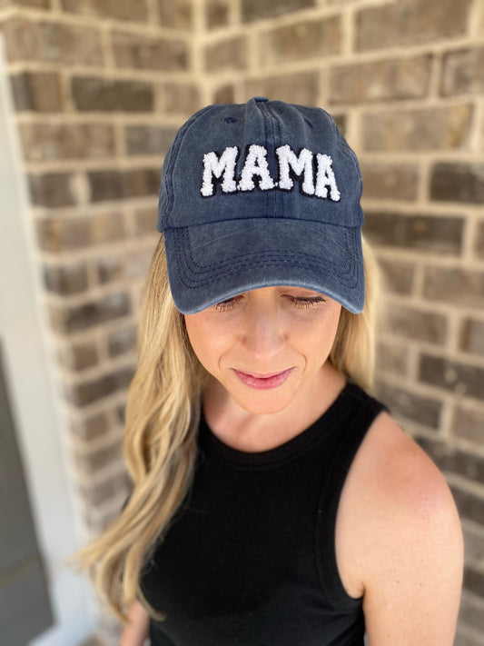 Washed Denim Mama Hat