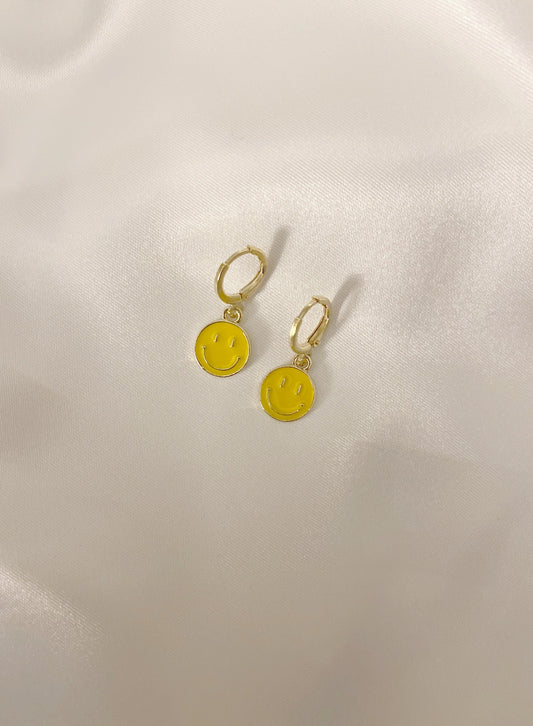 Yellow Smiley Earrings